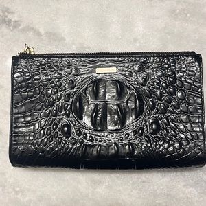 COPY - Brahmin Black Daisy Wristlet